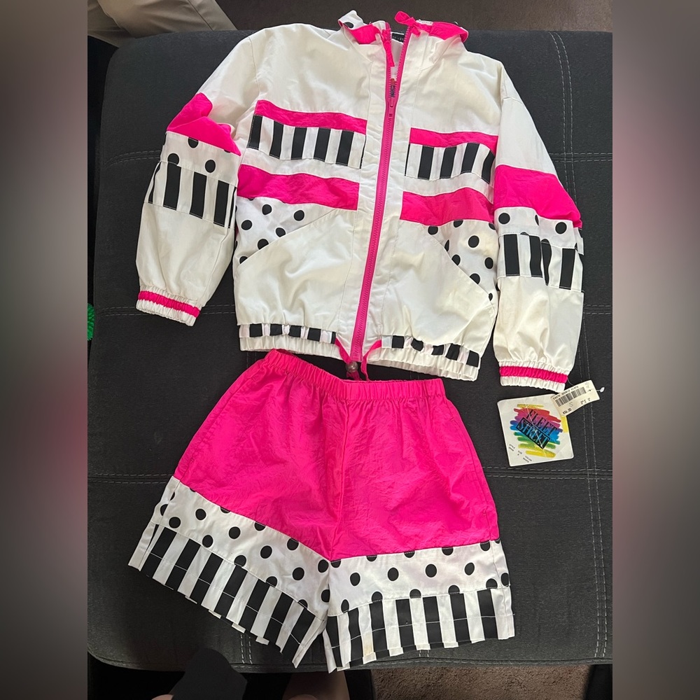 Fleet Street vintage 80s/90s track suit with shorts.